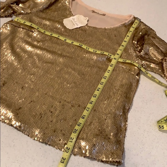 NWT Altar’d State Gold Sequin Blouse - Picture 5 of 8